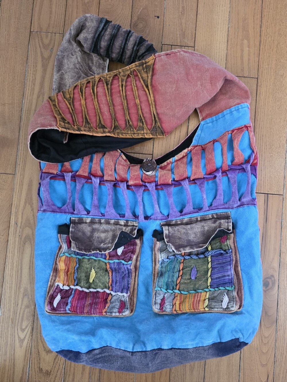 Colorful Boho Patchwork Crossbody Bag - Multi Color